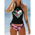 thumbnail image 2 of Traje de baño para mujer con estampado conservador, dividido, colorido, multicolor, diverso, biki, 2 of 6