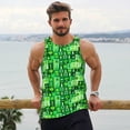 thumbnail image 6 of Uemuo Vegetables Pattern Men's Muscle Shirts Sleeveless Dry Fit Gym Workout Tank Top Lightweight Sports Tank Top Beach Tank Top, Loose-fit Sleeveless Shirt-X-Large, 6 of 7