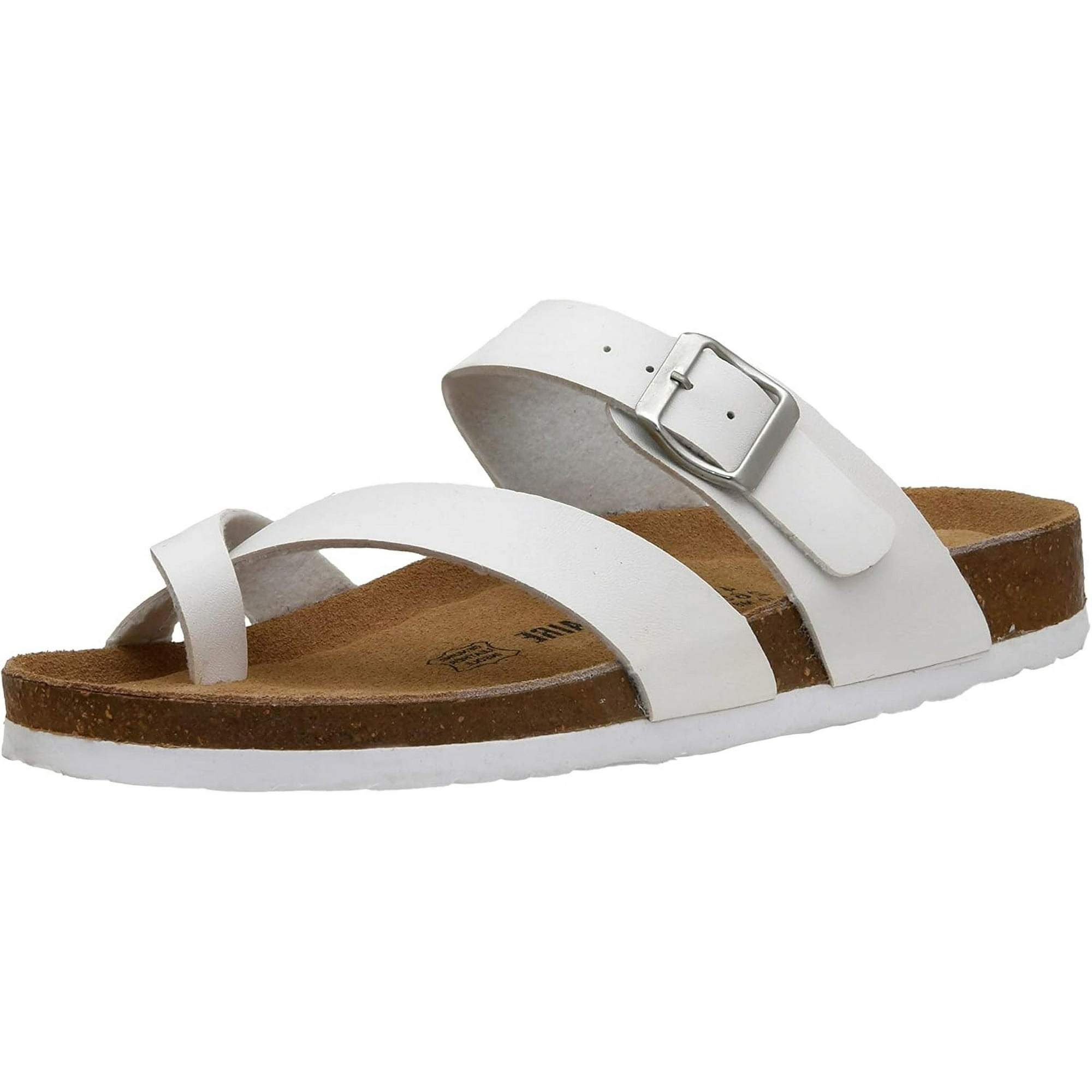 CUSHIONAIRE Men s Luna M Cork footbed Sandal with Comfort 9 White Napa G Need Walmart