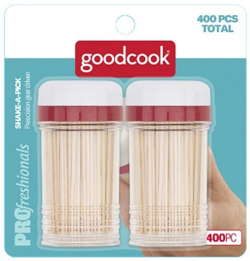 GoodCook PROfreshionals 2-Piece Shake-a-Pick Toothpick Dispenser Set with 400 Bamboo Toothpicks, 3.50" Height - image 2 of 5