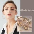 thumbnail image 2 of Set de pendientes Faxhion Gold Hoop, 46 pares, para mujer, con perla, 2 of 5