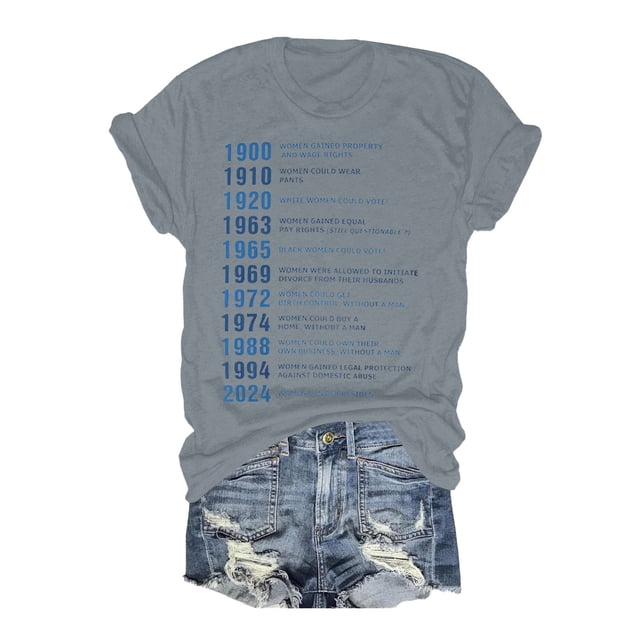 LUOGENLI T-shirts pour Femmes T-shirts Décontractés à Col Rond / Manches Courtes pour Confort & Style 4TG T-shirts Graphiques pour Femmes Saint-Valentin Gris G
