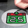 thumbnail image 4 of Christmas Day Round Carpet Circle Rug Outdoor Patio Area Rug Washable Large Area Rugs Hallway Room Decor Fitness Mats, 4 of 8