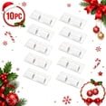 thumbnail image 3 of Chnmavx 10-Packs Christmas Light Clips, Hooks For Outdoor String Lights Clips, Heavy Duty White Cable Clips with Waterproof Adhesive Strips, String Lights Cord Organizer Hooks For Party Decor, 3 of 11