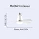 thumbnail image 2 of Lámpara de ventilador de techo con control remoto, enchufe E27, motor silencioso de 3 velocidades, temporizador de 2H/4H, LED regulable 3000K–6000K, para dormitorio, cocina, sala (blanca 30w), 2 of 7