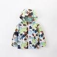 thumbnail image 2 of Kids Coat Boy's Coat Autumn And Winter New European And Children Handsome Little Boy Hooded Long Sleeved Children's Trench Coat (Light Green-12,110 4-5 Years) Girl Cute Tops, 2 of 6