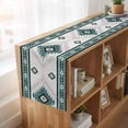 thumbnail image 6 of Green Beige Boho 108 Inch Table Runner, Vintage Ethnic Tribal Southwestern Farmhouse Dresser Scarf Cotton & Linen Tablerunner for Dining/Kitchen Island/Holiday Party Décor 13" x 108", 6 of 9