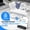 White, variant on D810 Portable Thermal Printer, Wireless BT Inkless Printer, 20 Sheets Thermal Paper+50 sheets tattoo paper Compatible with Phone Laptop
