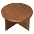 thumbnail image 4 of Coffee Sofa Side Table, Walnut, Wood, Round, Living Kitchen Cafe Bistro Hospitality Restaurant, Modern Contemporary HB36264, 4 of 8