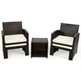 thumbnail image 4 of Gymax 5PCS Rattan Patio Furniture Set Chair & Ottoman Set w/ White Cushions, 4 of 6