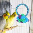 thumbnail image 3 of Bird Stand Swing Birdcage Bird Perch Bird Cotton Rope Swing Parrot Bird Supply, 3 of 8