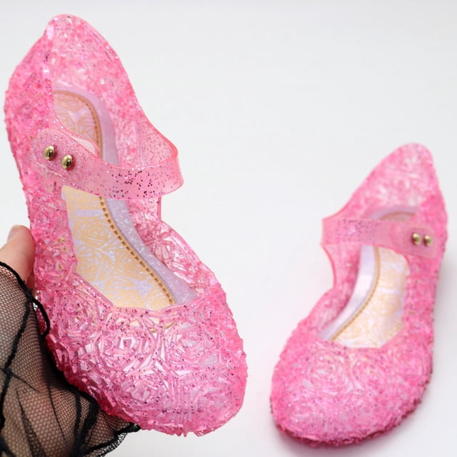 Kids Sandals Children Girls Party Crystal Princess Hollow Out Candy Color Shoes