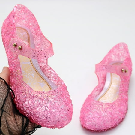 

EGNMCR Frozen Inspired Elsa Flats Mary Jane Dance Party Cosplay Shoes Princess Sandals for Little Girls Toddler Birthday Christmas Halloween Day Christmas Halloween - Baby Days savings event