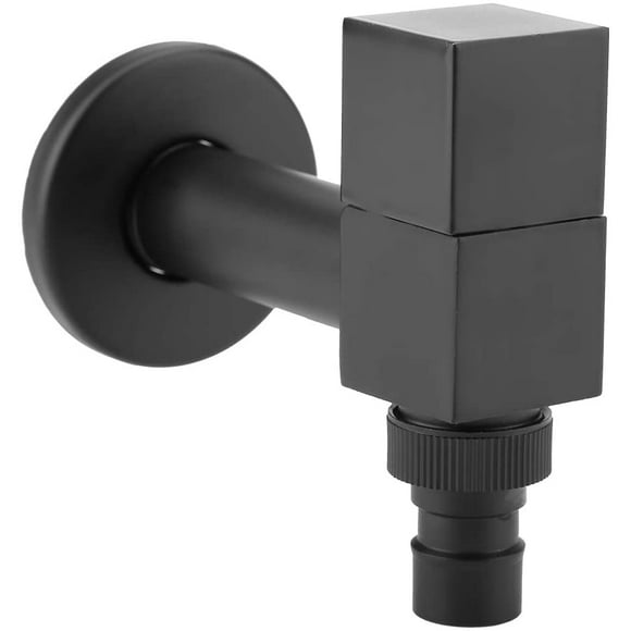 Cold Water Faucet Square Handle Copper Washing Machine Sink Faucet Basin Water Tap Wall Mounted Laundry Faucet for Bathroom Kitchen (G1/2 Thread)