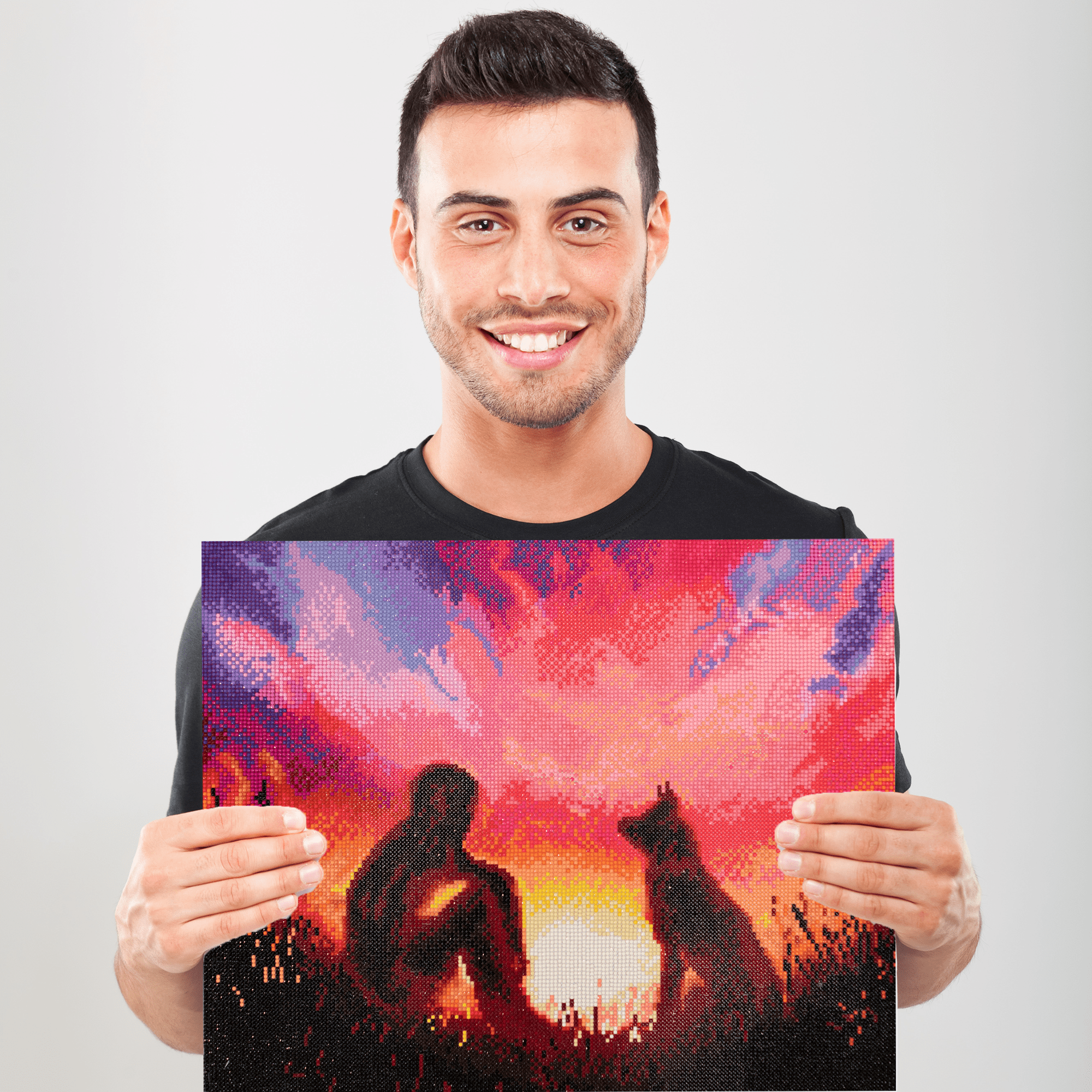 Diamond Dotz at Home Best Friends Diamond Painting Kits for Adults - Diamond Art Kits a Relaxing Creative Craft Kit with Dotz Gems 20x16