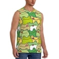 thumbnail image 2 of Balery Cartoon Frog Camisetas sin mangas para hombre, absorbe la humedad y protege contra el mal olor.-Medium, 2 of 7
