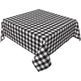 thumbnail image 1 of Square Tablecloth 54 x 54 Inch, White Black Buffalo Check Plaid Square Tablecloth Comfortable Table Cloth Polyester Table Cloth for Party, Wedding, Cocktail, Banquet, Festival, 1 of 8
