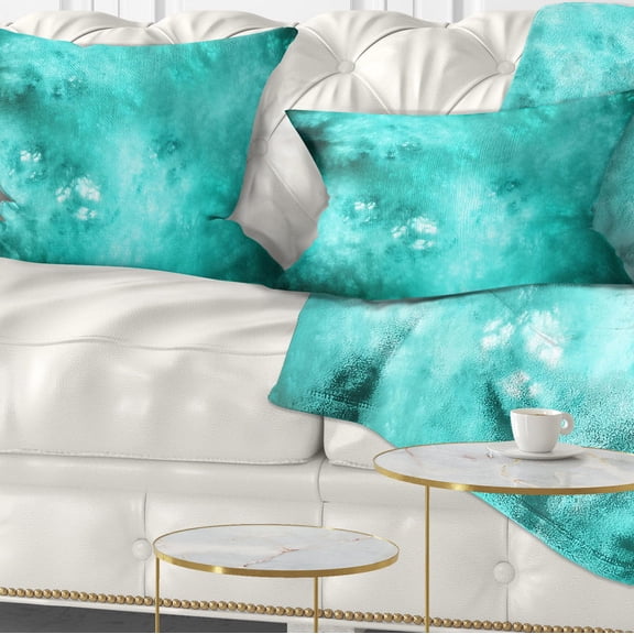 Designart Blur Blue Sky with Stars - Abstract Throw Pillow - 12x20