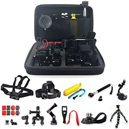 UPC: 0616043295879 | gpct 26-in-1 mount accessory kit for gopro hero 1/2/3/3+/4/5 camera (includes carrying case  head mount  tripod  arm  handlebar mount and more!)