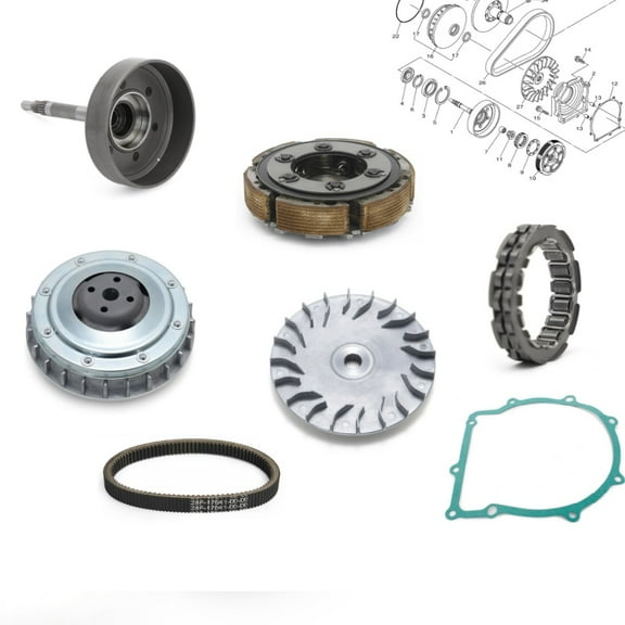 Clutch Housing Primary Sheave Carrier Belt For Yamaha Grizzly Kodiak 700 2019-2023