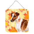 thumbnail image 1 of "Treasures Smooth Terrier Metal Print, 6h x 6w, Fall Leaves" Caroline's Treasures BB9908DS66, 1 of 1