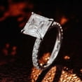 thumbnail image 3 of solitaire jewels 4CT Princess Moissanite Solitaire Engagement Ring For Women, 10K White Gold, 3 of 6