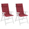 thumbnail image 2 of vidaXL Highback Chair Cushions 2 pcs Wine Red Oxford Fabric, 2 of 5