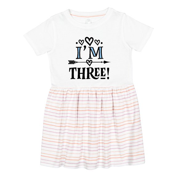Inktastic 3rd Birthday 3 Year Old Arrow Girls Toddler Dress