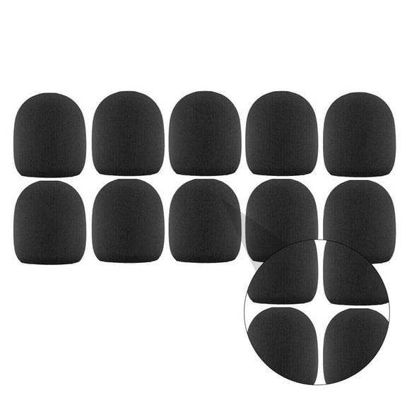 LULULION 10Pcs Mic Covers Black Foam Material