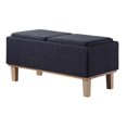 thumbnail image 4 of ORE International 17" Tall Polyurethane Flip Storage Bench in Navy Blue, 4 of 5