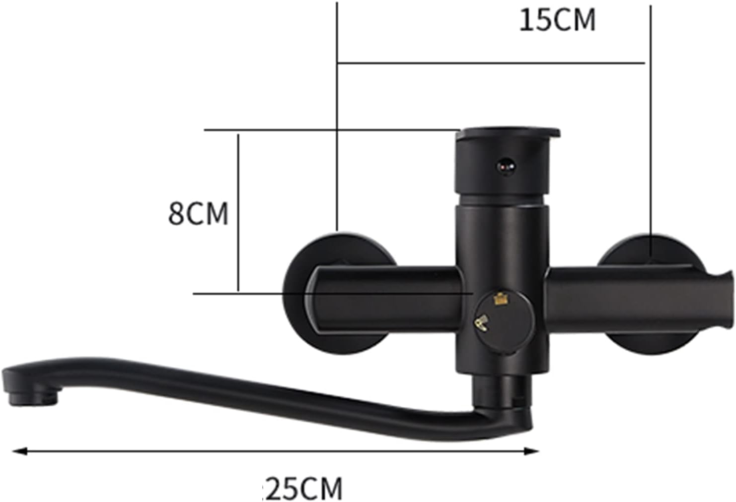 Bath Mixer Tap with Shower Attachment Bathtub Faucet Wall Mounted Brass Hot and Cold Water Simple Bathroom Shower Black-C