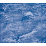 OCEANSIDE STAINED/FUSING GLASS SHEETS - LIGHT BLUE/WHITE FUSIBLE (Large 12" x 16")