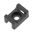 thumbnail image 1 of Soporte para ataduras de cable tipo base de silla de montar, anclaje permanente a la pared o escritorio 15x10x7mm negro 50 piezas, 1 of 3