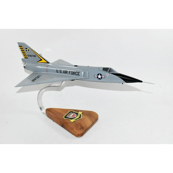 460th FIS Cave Tigrem 1972 F-106A Delta Dart Model, Convair, 1/50th (17"), Mahogany
