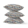 thumbnail image 2 of Lily Garden Stripes Indoor/Outdoor Fabric Pillow in Navy Blue Orange 20x20, 2 of 8