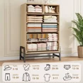 thumbnail image 5 of Natural Oak 6 Drawer High Dresser - Freestanding High Drawer Dresser with Storage, Wooden Storage Cabinet, 5 of 9