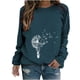 thumbnail image 2 of ICHUANYI Liquidación Camisas casuales de manga larga para mujer Sudadera con cuello redondo estampada Jersey Túnica suelta Tops ICHUANYI WER202308257081, 2 of 7