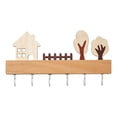 thumbnail image 4 of Llavero de madera, colgador de llaves, perchero decorativo multiusos para sombreros, soporte para guardar llaves blanco, 4 of 9