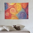 thumbnail image 3 of Chilfamy  Grunge Tapestry, Grunge Swirl Patterns Brush Style Waterpool Waves Nested Colors Boho Marbling Art, Wall Hanging for Bedroom Living Room Dorm Decor, 60x40 Inch 60x40in, 3 of 7