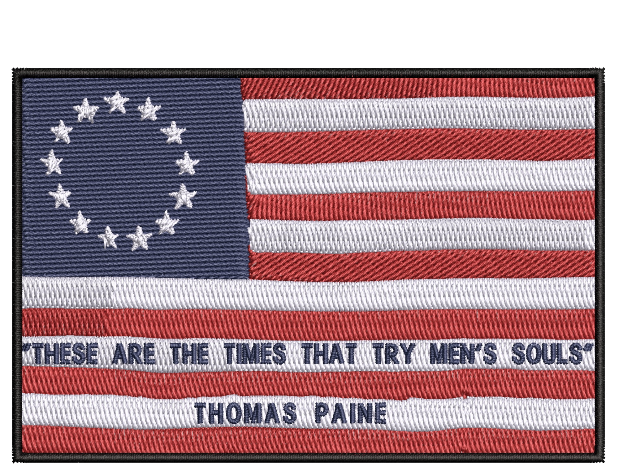 Betsy Ross Paine Embroidered Patch Iron/Sew-On Applique Biker Emblem Tactical