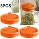 thumbnail image 4 of Tapa para Brotes Tarro Boca Ancha Cubierta Malla Alimentaria Color Naranja 3 Uds., 4 of 4