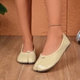 thumbnail image 2 of Ballet Flats Shoes for Women Dressy&nbsp;Dance Class Beige Tabi Ballet Slippers, 2 of 8