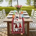 thumbnail image 4 of Table Runners 70 Inches Long Dress Scarves, Valentine's Day Farmhouse Coffee/Dining/Kitchen Table Decor, Holiday Table Runner, Rustic Red Gnomes Love Birds Trees Plaid 13x70 Inch, 4 of 9