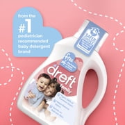 Dreft Liquid Laundry Detergent for Family, Unscented Laundry Detergent, 42 fl oz, 32 Loads