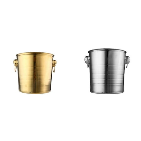

Thickened Stainless Steel Tiger Head Ice Bucket With High Value For Household Ktv Bars Clubs Champagne Buckets Red Ice Buckets Wing Corkscrew Opener Cup with Lid Bulk Automatic Opener Brass Cup with