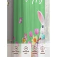 thumbnail image 6 of Green Easter Sheer Curtains 54 Inch Length 2 Panels Set Window Treatments, Spring Bunny Eggs Tulip Flowers Butterfly Rod Pocket Semi Curtains for Living Room/Bedroom/Kitchen Décor, 104"W x 54"L, 6 of 7
