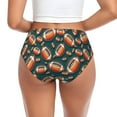 thumbnail image 3 of Womens Underwear - orange cool American football No Show Seamless Underwear for Women, Stretch Women's Panties, Hipster Soft Comfort Ladies Panties Bikini Underwear Briefs, 3 of 6
