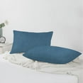 thumbnail image 4 of A1HC 12x20 Inch Rectangular Decorative Velvet Throw Pillow Covers, Set of 2, Navy Blue – Soft, Luxurious Cushion Covers for Sofa, Bed & Home Decor, 4 of 5
