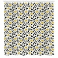 thumbnail image 3 of Ambesonne Acorn Shower Curtain, Repeating Silhouettes, 69"Wx84"L, Black White and Yellow, 3 of 3