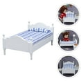 thumbnail image 3 of Raindrops  White Single Bed Doll House Furniture Model Lifelike, 3 of 8